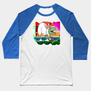 T-Rex in Easter bunny costume Baseball T-Shirt